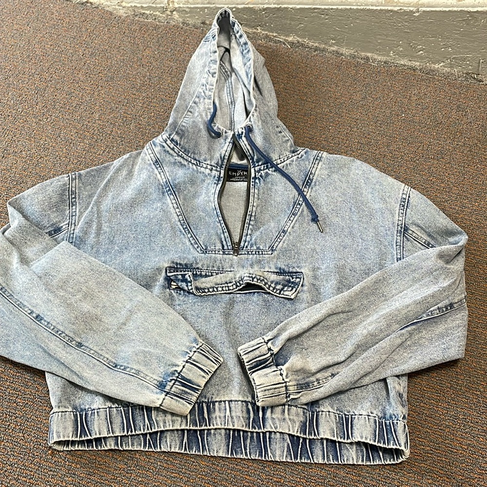Crop jean jacket